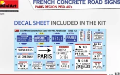 MiniArt 1/35 French Concrete Road Signs Paris 1930-40 Model Kit