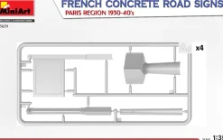 MiniArt 1/35 French Concrete Road Signs Paris 1930-40 Model Kit