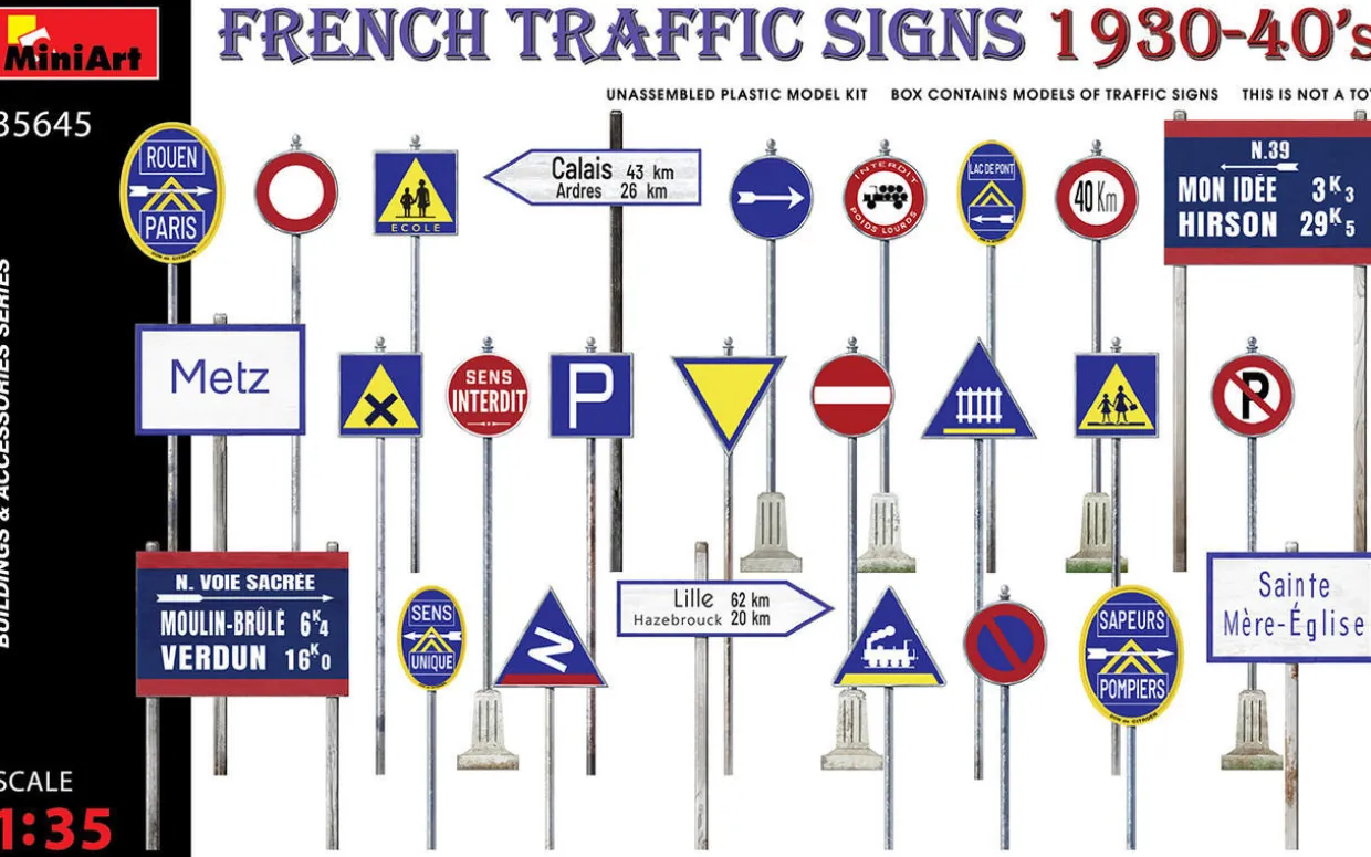 MiniArt 1/35 French Traffic Signs 1930-1940s