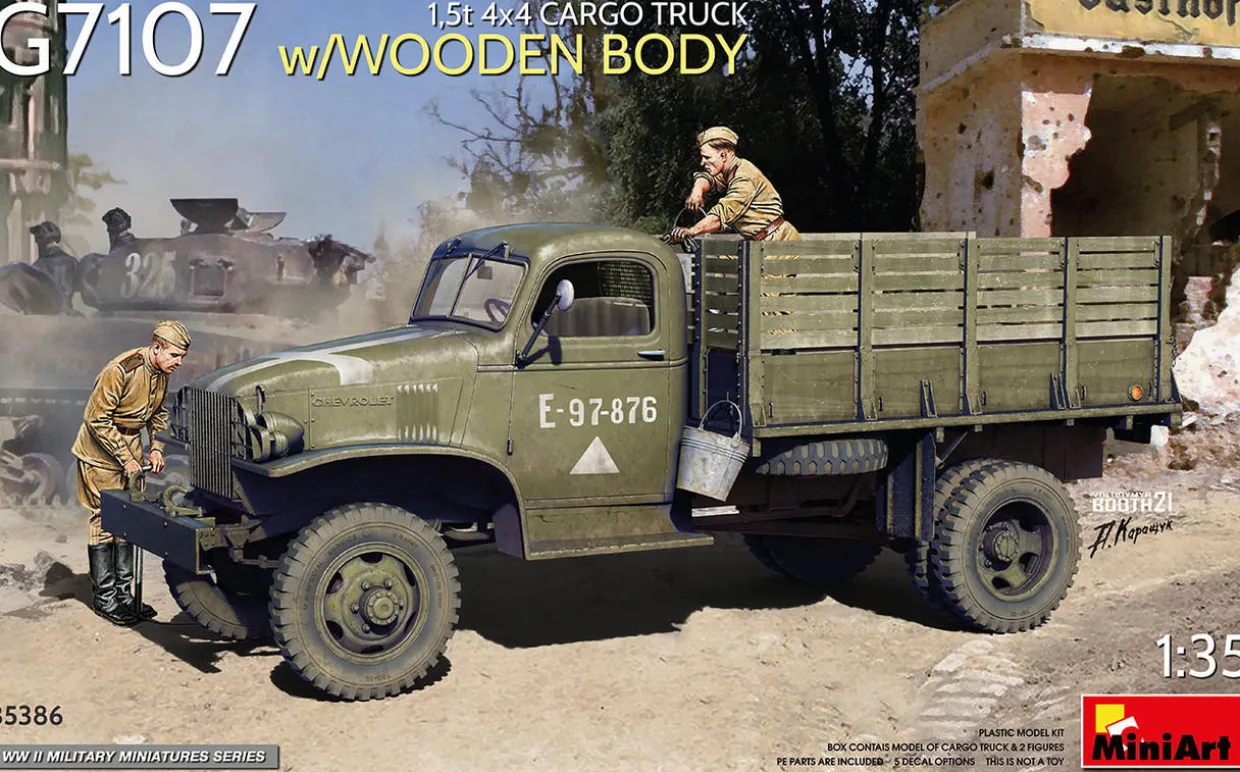MiniArt 1/35 G7107 1.5t 4x4 Cargo Truck Wooden Body