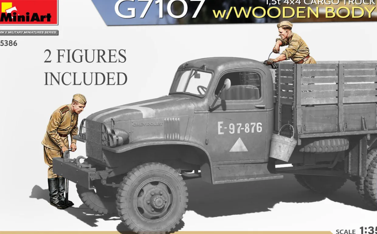 MiniArt 1/35 G7107 1.5t 4x4 Cargo Truck Wooden Body