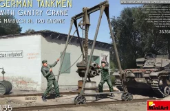MiniArt 1/35 German Tankman With Crane and Engine Model Kit