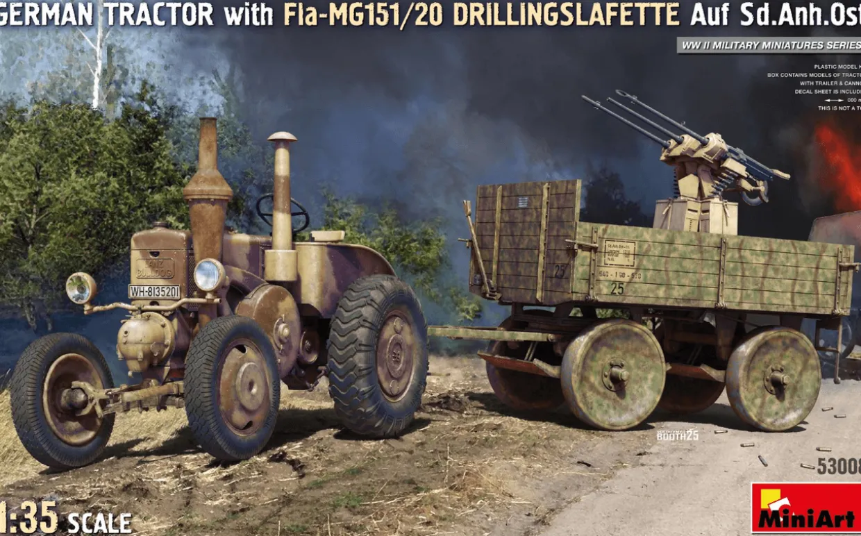 MiniArt 1/35 German Tractor with Fla-MG151/20 Auf Sd.Anh.Ost