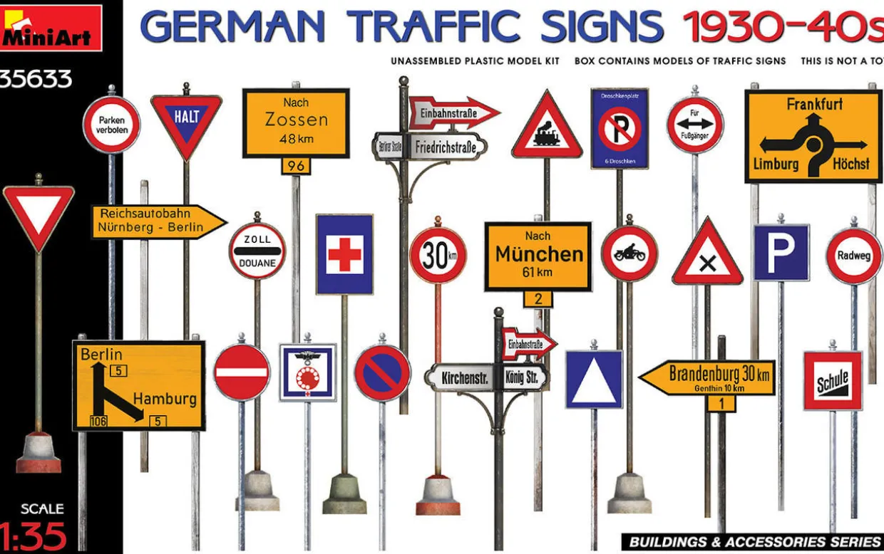 MiniArt 1/35 German Traffic Signs 1930-1940s