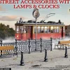 MiniArt 1/35 Street Accessories with Lamps & Clocks