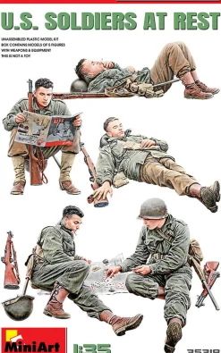 MiniArt 1/35 US Soldiers at Rest Special Edition Model Figures