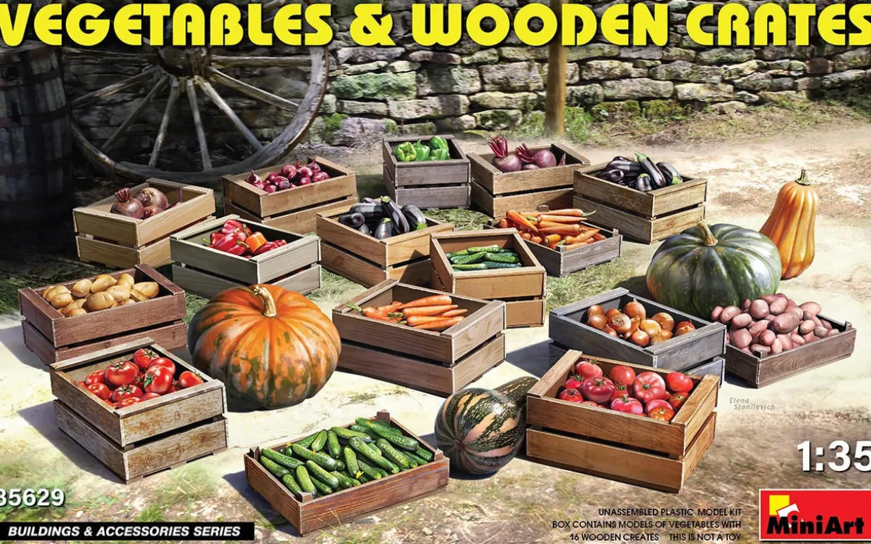 MiniArt 1/35 Vegetables And Wooden Crates Model Kit