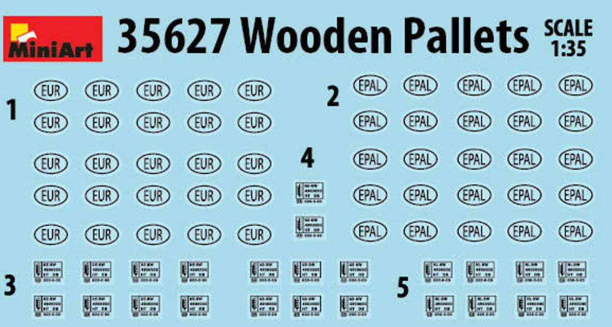 MiniArt 1/35 Wooden Pallets x12 Model Kit