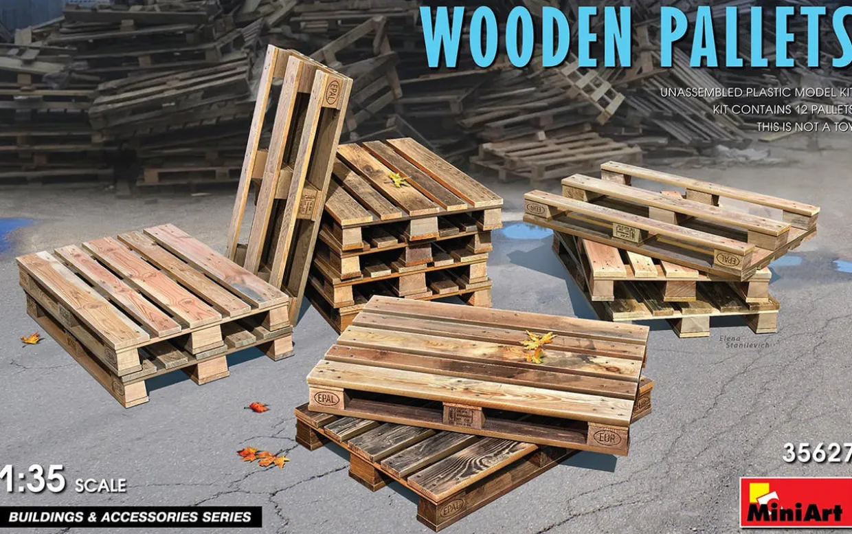MiniArt 1/35 Wooden Pallets x12 Model Kit