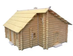 Pegasus Hobbies 1/72 Russian Two-Storey Log House Model Kit