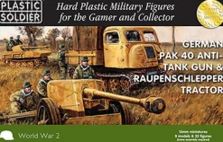 Plastic Soldier Company 15mm WWII Pak 40 Raupenschlepper Model