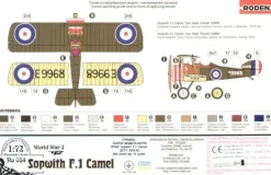 Roden 1/72 Sopwith Camel Two Seat Trainer Model Kit