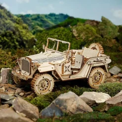 Rokr Army Jeep 3D Wooden Puzzle Model Kit