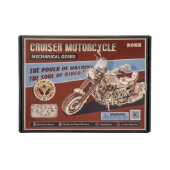 Rokr Cruiser Motorcycle 3D Wooden Puzzle Model Kit