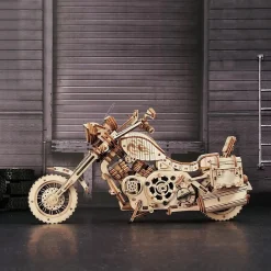Rokr Cruiser Motorcycle 3D Wooden Puzzle Model Kit