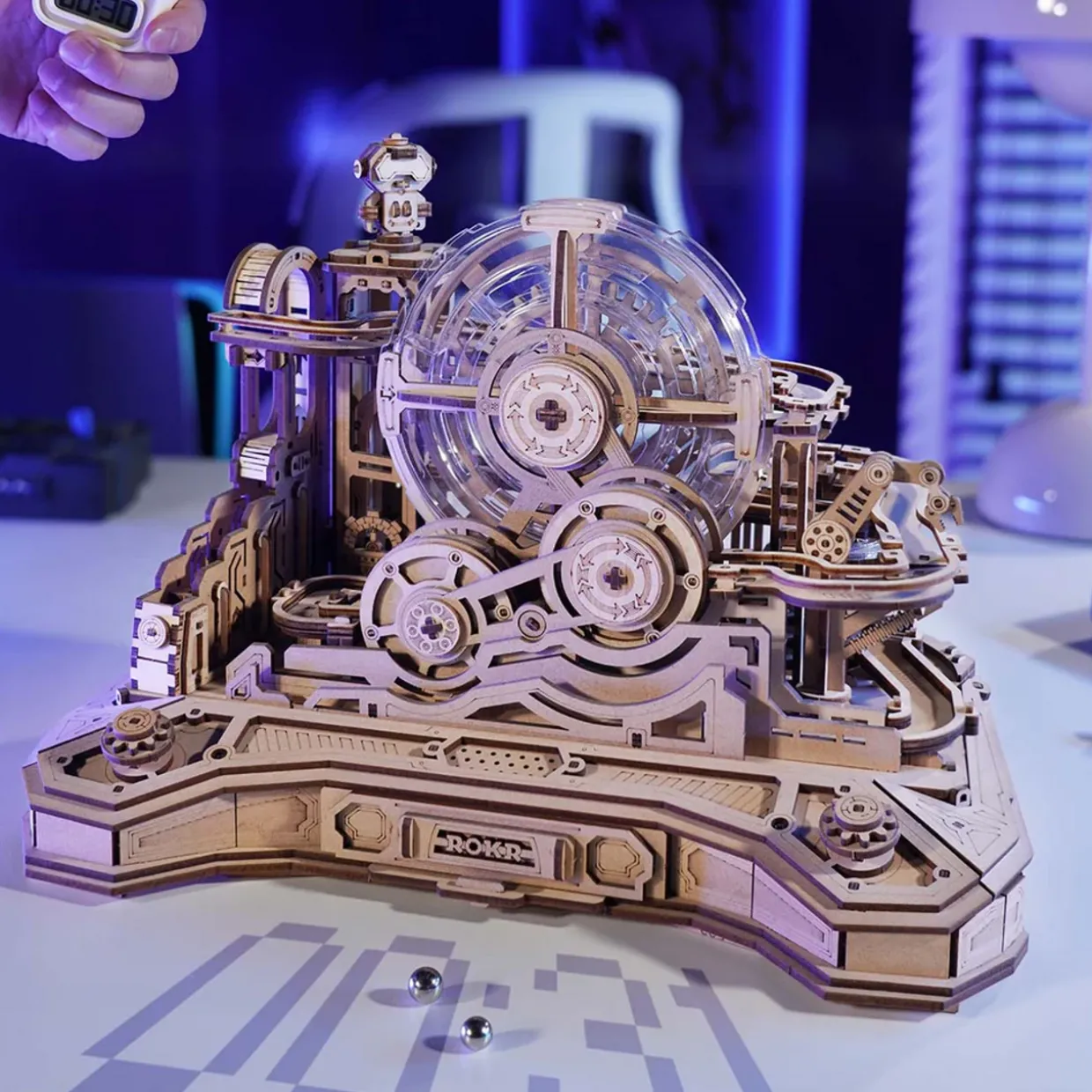 Rokr Gear Ball Challenge Marble Run 3D Wooden Kit