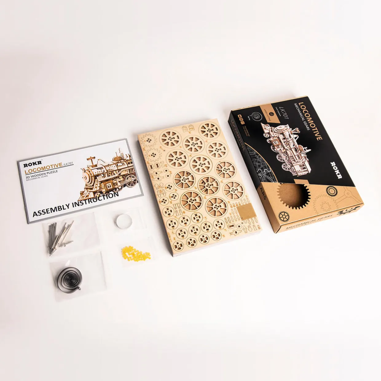 Rokr Locomotive 3D Wooden Kit