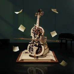 Rokr Magic Cello Mechanical Music Box 3D Wooden Model Kit
