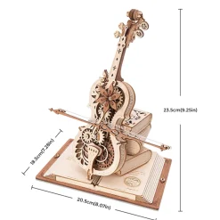 Rokr Magic Cello Mechanical Music Box 3D Wooden Model Kit