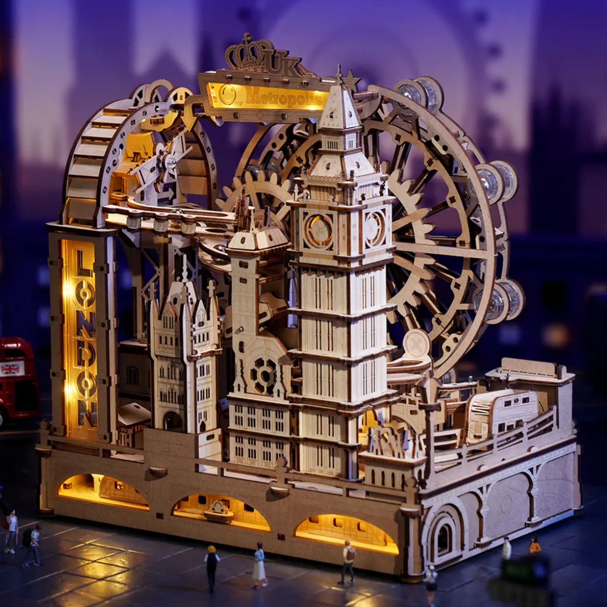 Rokr Marble Travel - London Marble Run 3D Wooden Kit