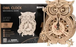 Rokr Owl Clock 3D Wooden Kit