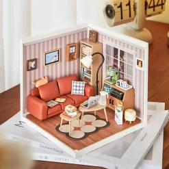 Rolife Cozy Living Lounge Plastic Diorama Kit