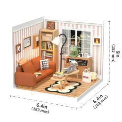 Rolife Cozy Living Lounge Plastic Diorama Kit