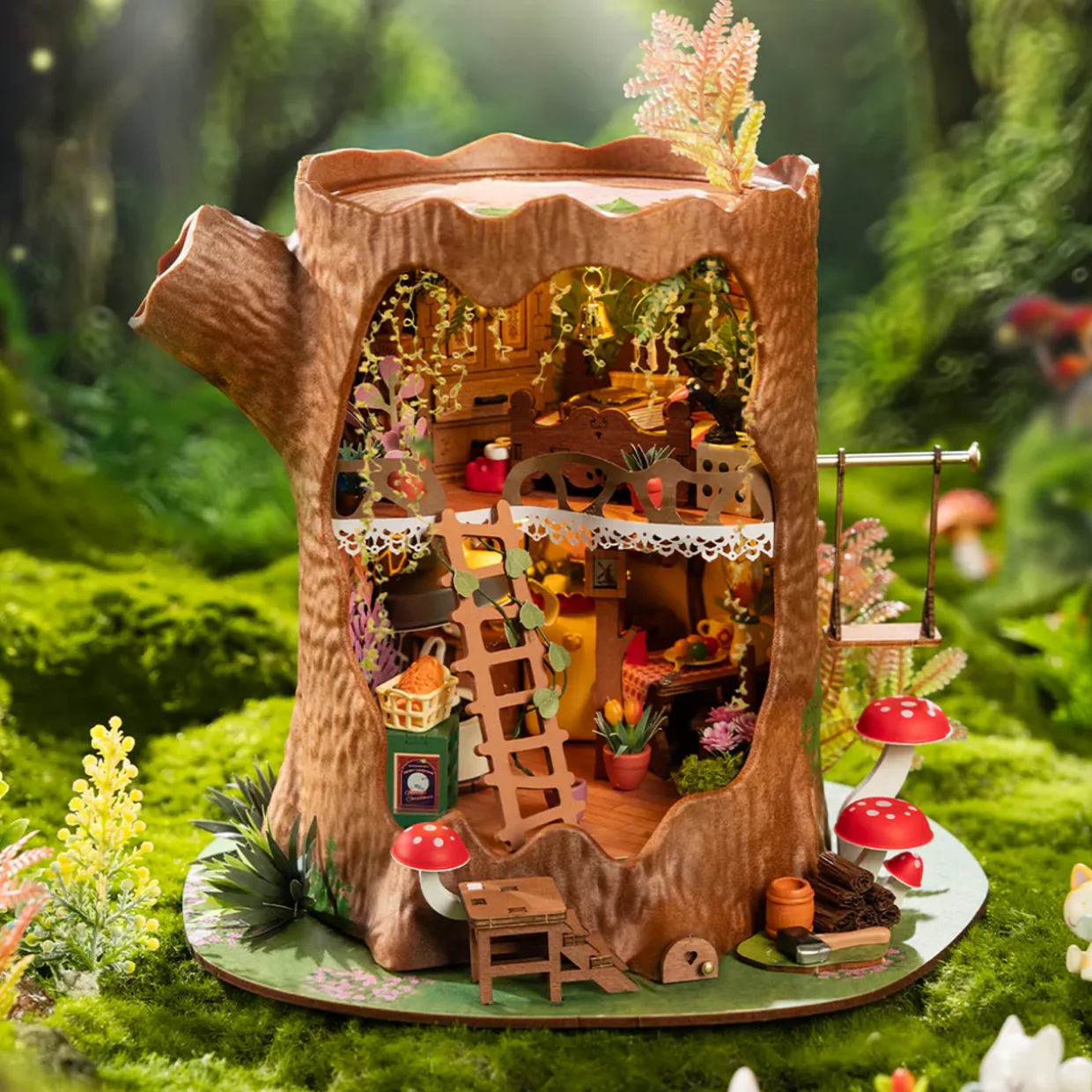 Rolife Fairytale Tree House Wooden Diorama Kit