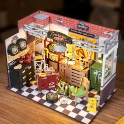Rolife Garage Workshop Wooden Diorama Kit
