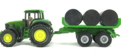 Siku 1/87 John Deere 7530 with Bale Trailer