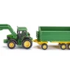 Siku 1/87 John Deere Tractor with Loader and Trailer
