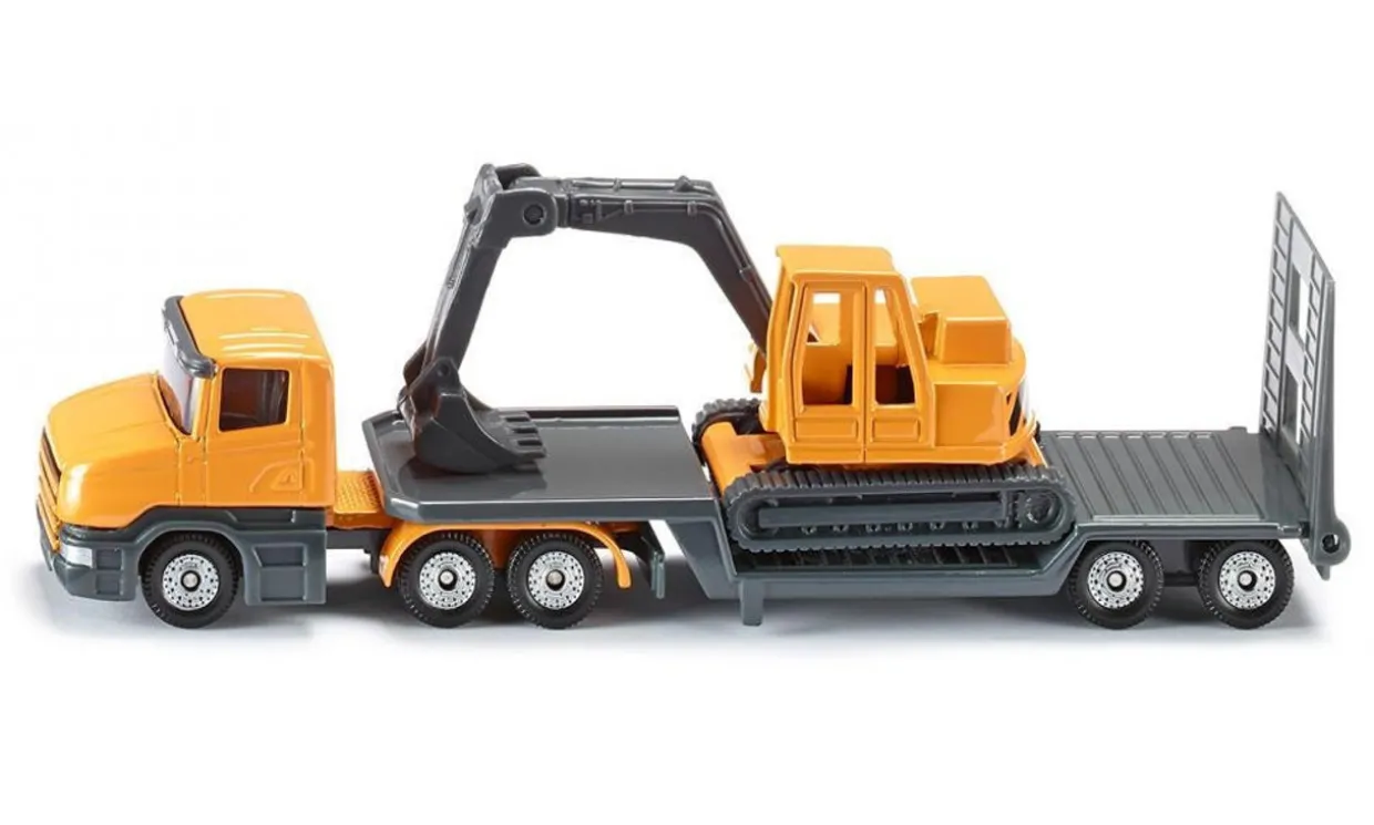 Siku Low Loader With Excavator Diecast Model