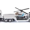 Siku Police Low Loader With Helicopter Diecast Model