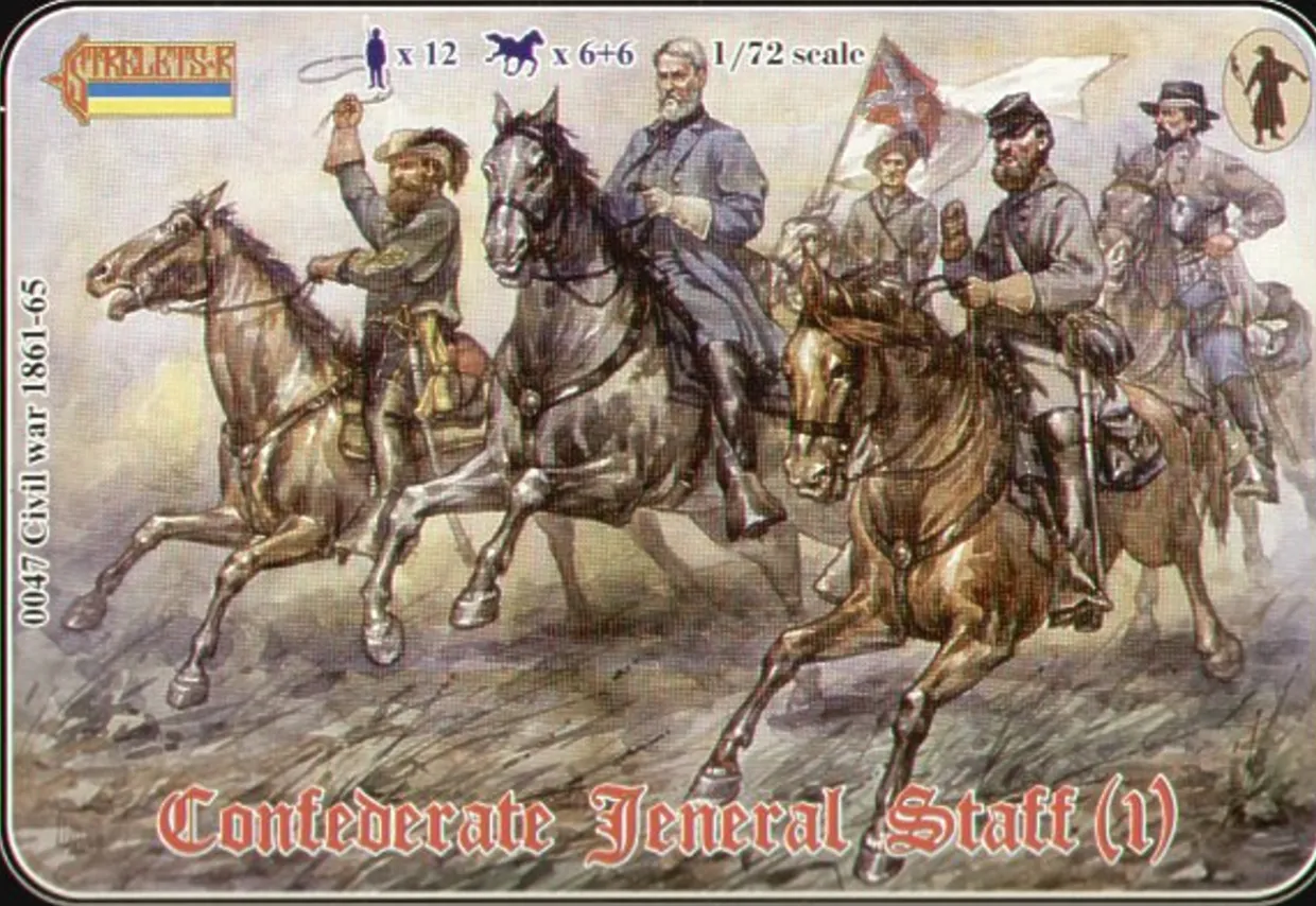 Strelets 1/72 American Civil War Confederate General Staff
