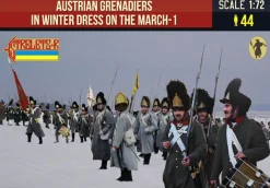 Strelets 1/72 Napoleonic Austrian Grenadiers On The March Winter