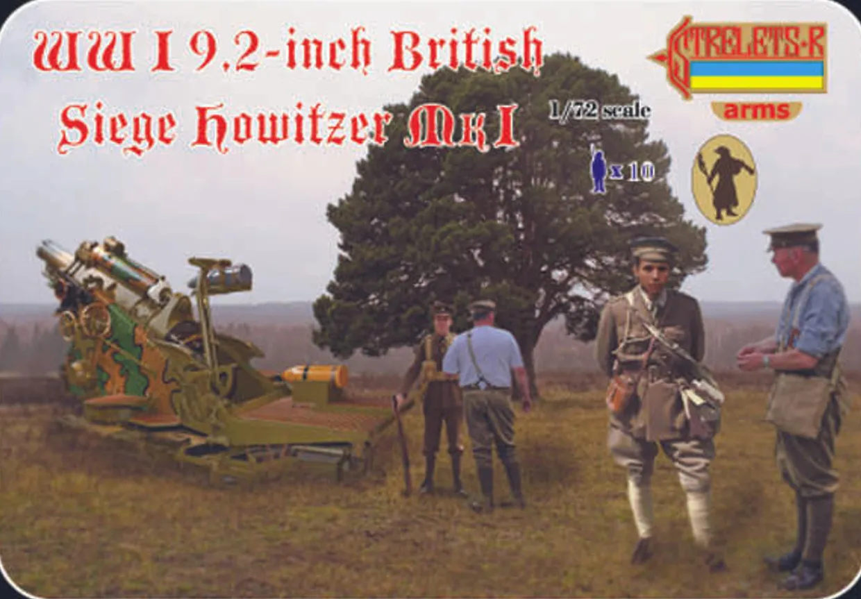 Strelets 1/72 WWI British 9.2 inch Siege Howitzer Mk.I