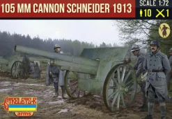 Strelets 1/72 WWI French Schneider 105mm With Crew 1913