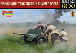 Strelets 1/72 WWII Finnish Anti-Tank Squad in Summer Dress