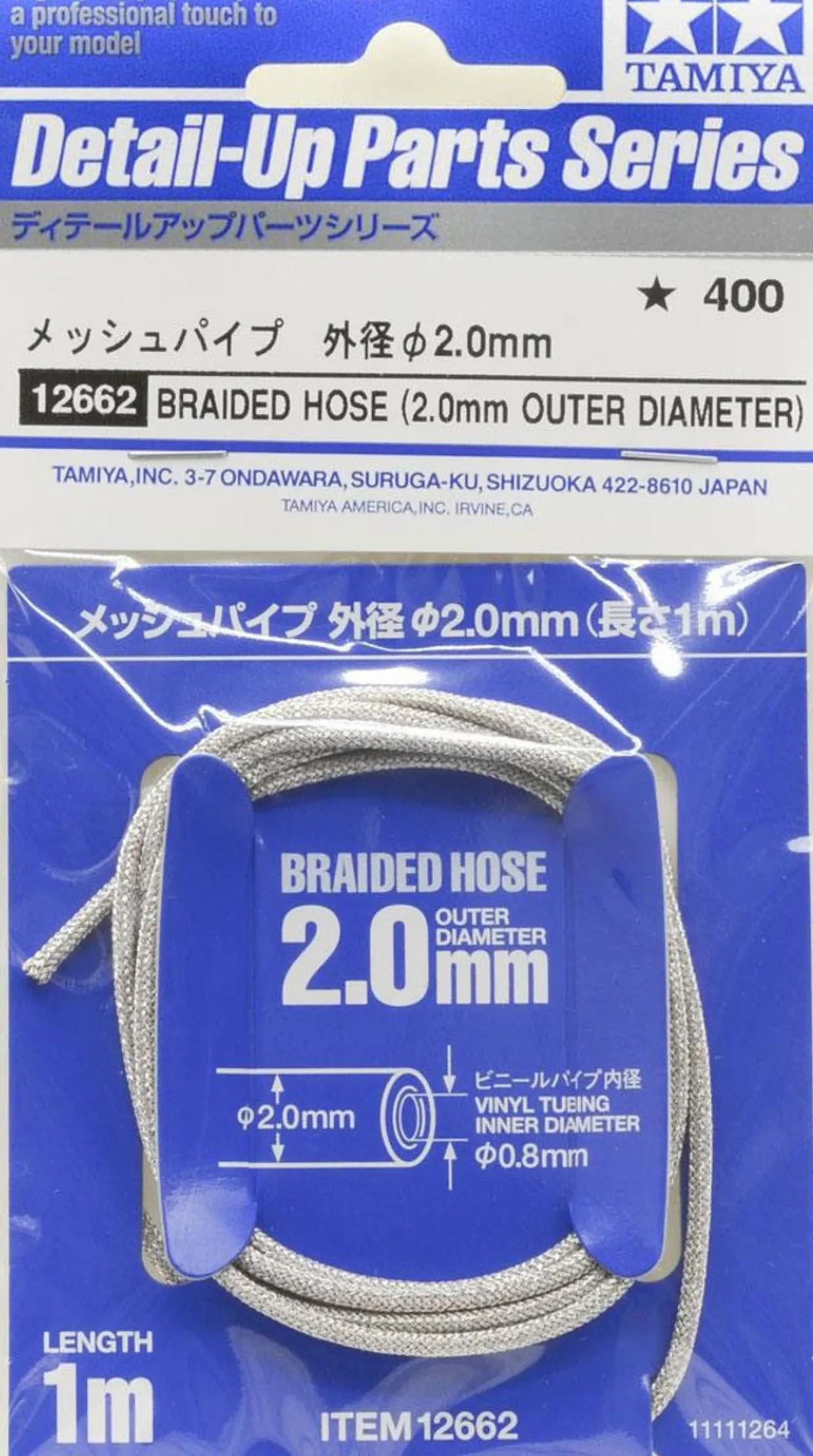 Tamiya 1/12 Braided Hose for Bikes (2mm)