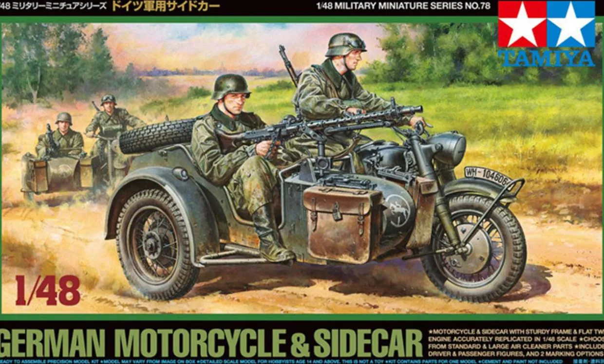 Tamiya 1/48 German Motorcycle & Sidecar