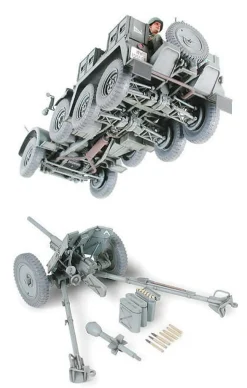 Tamiya 1/35 Krupp Protze Kfz.69 Towing Truck with 37mm Pak 36 ATG