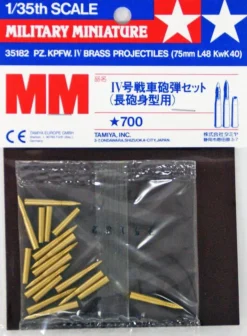 Tamiya 1/35 Pz.Kpfw.IV Panzer IV 7.5cm L48 KwK 40 Brass Projectiles