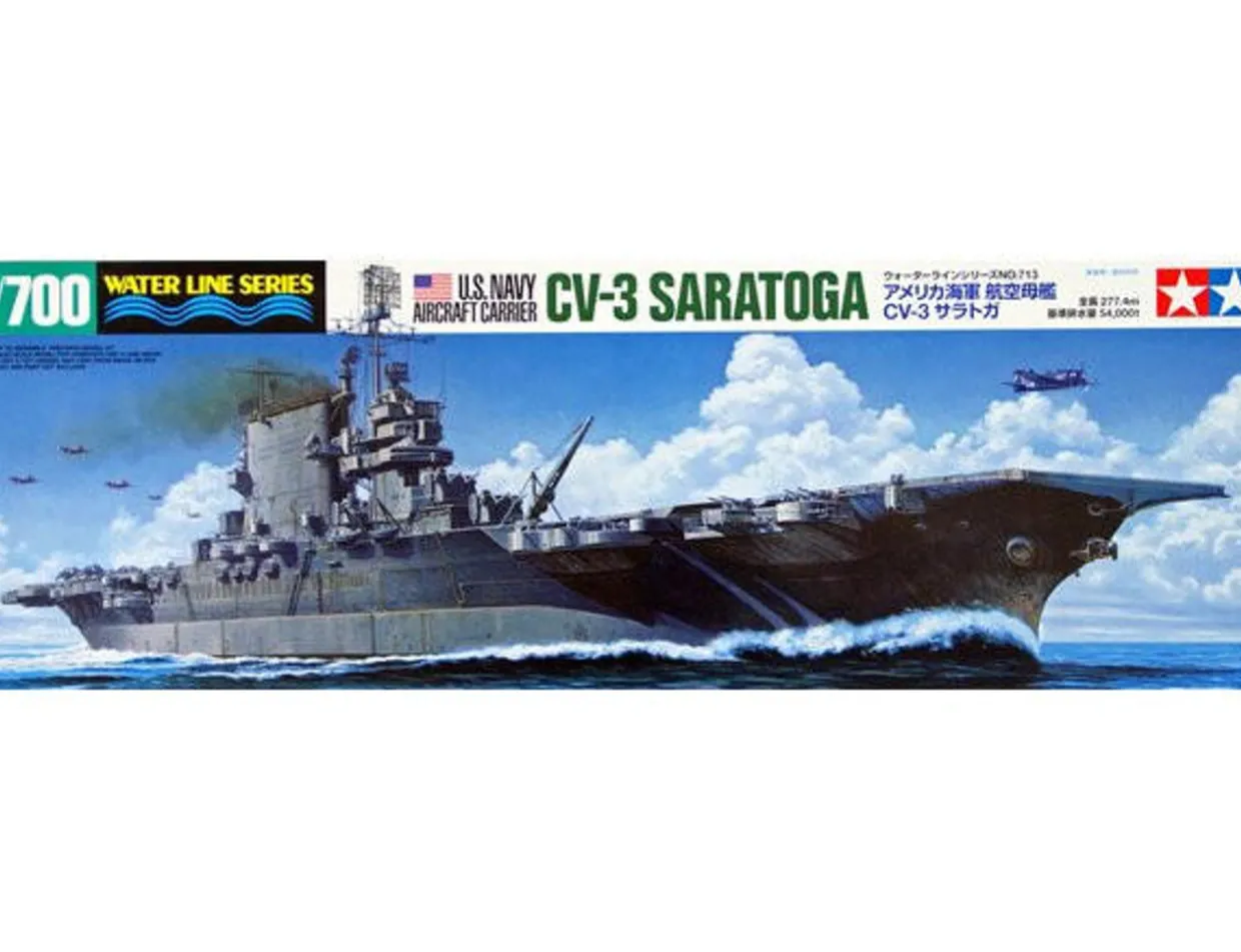 Tamiya 1/700 US CV-3 Saratoga Aircraft Carrier Model Kit