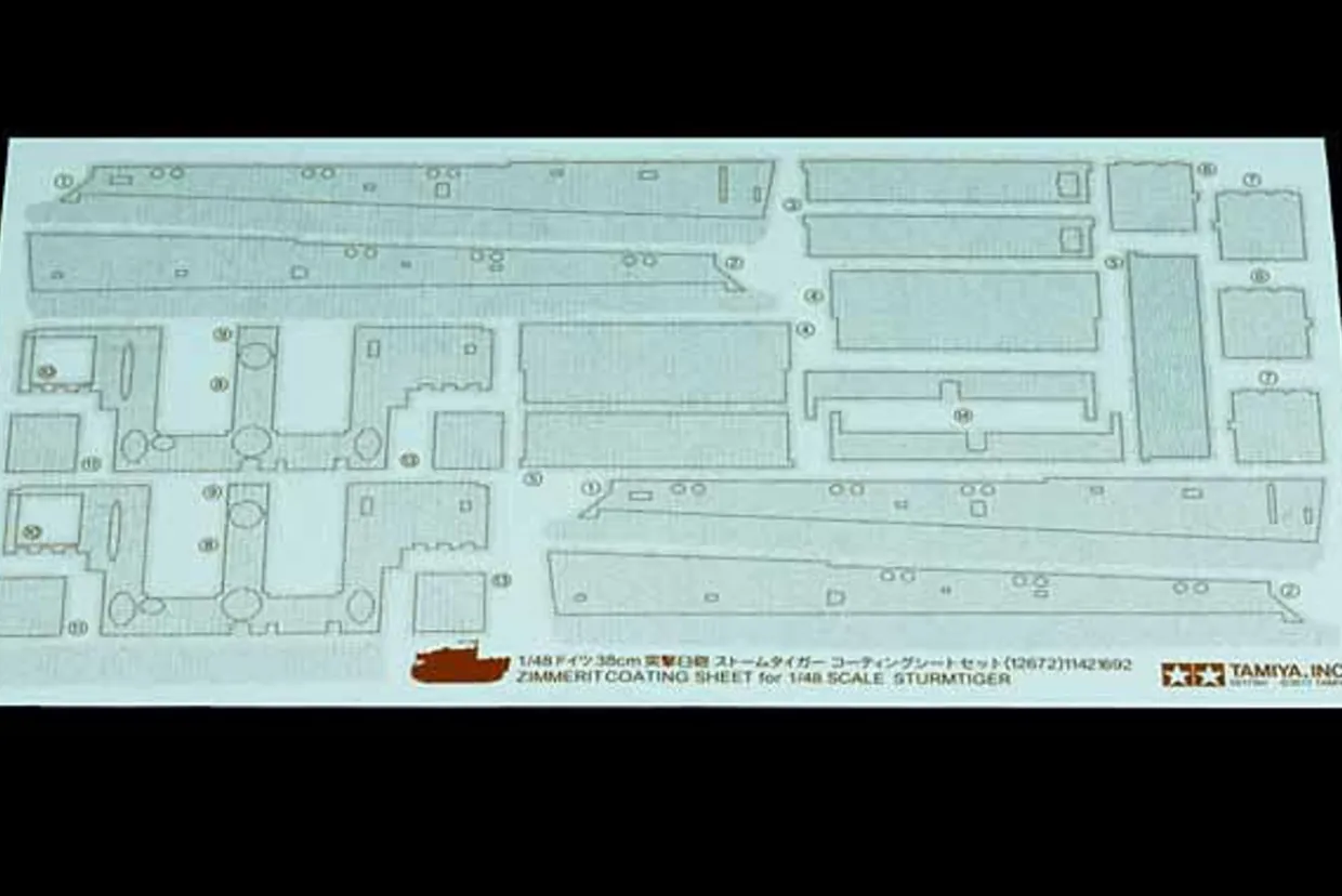 Tamiya 1/48 Zimmerit Coating Sheet Sturmtiger
