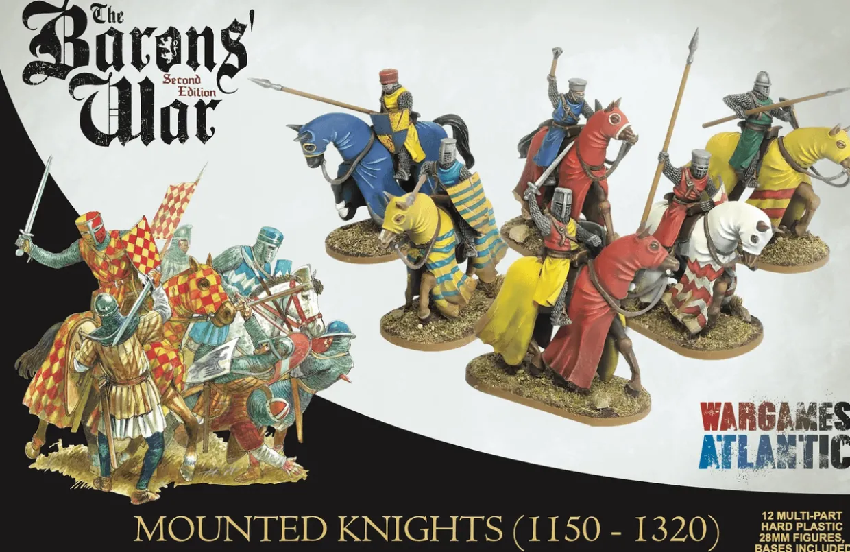 Wargames Atlantic 28mm Age of Chivalry - The Barons' War - Mounted Knights (1150 - 1320)