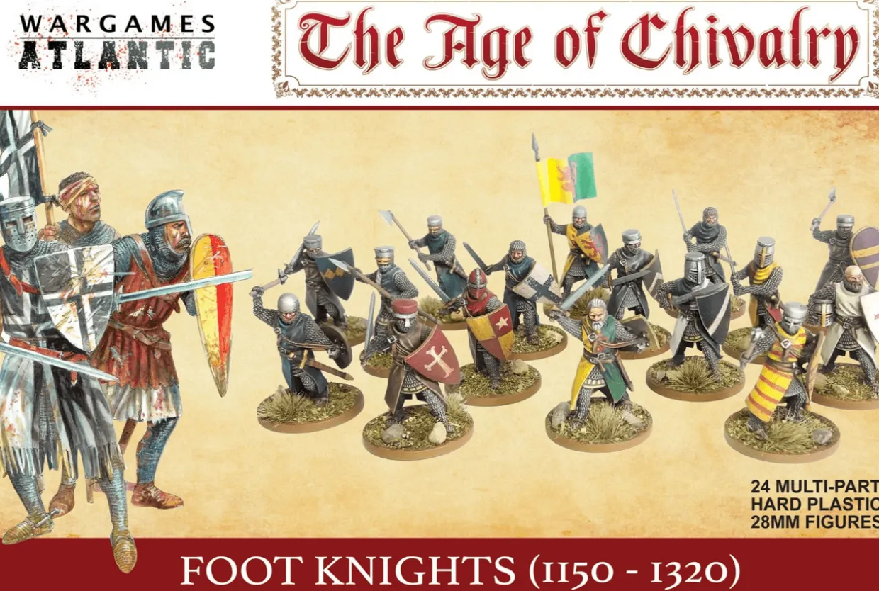 Wargames Atlantic 28mm Age of Chivalry - Foot Knights 1150-1320