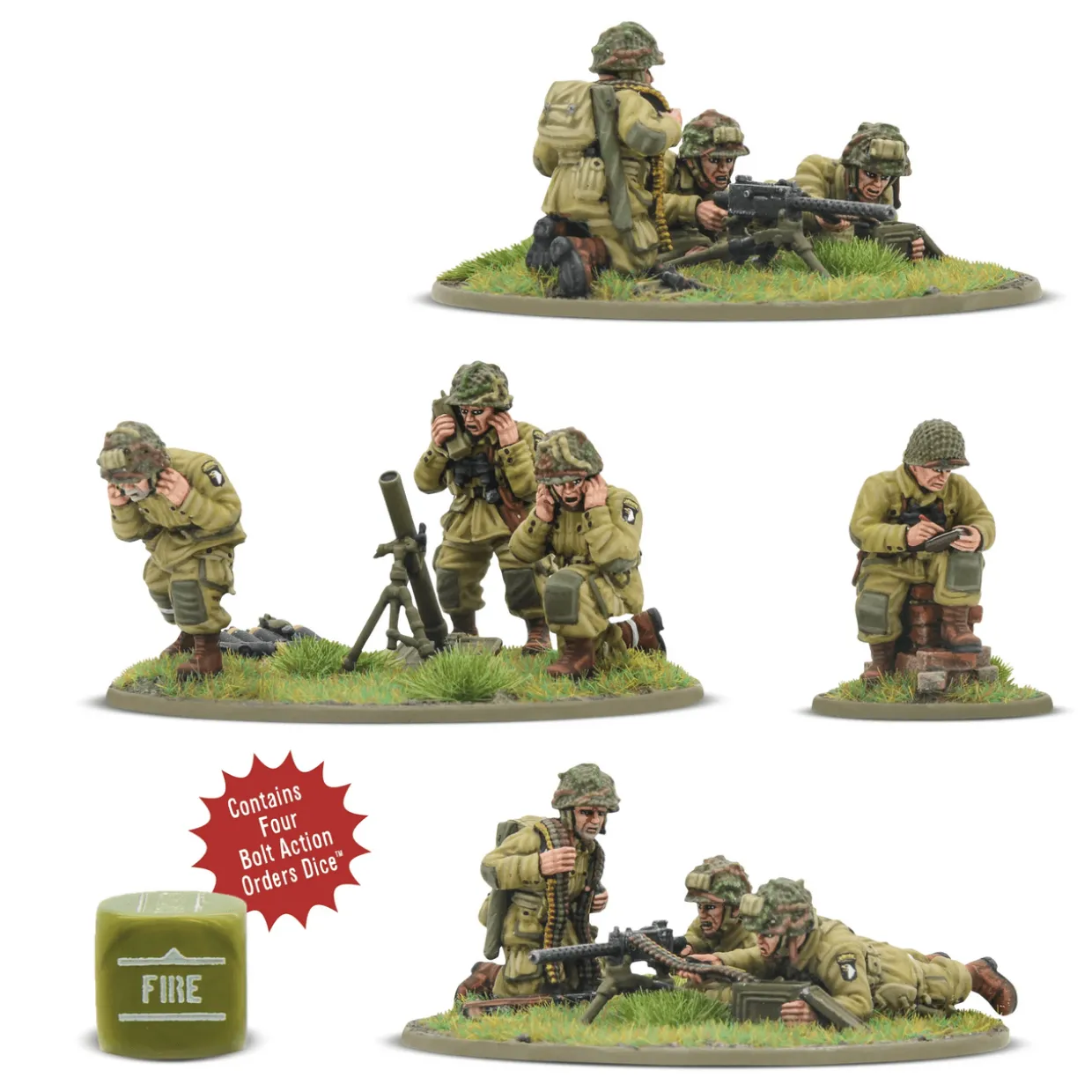 Warlord Games 28mm Bolt Action - US Forces - Airborne D-Day 1944-1945 - Heavy Weapons Platoon