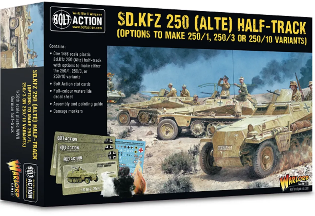 Warlord Games 28mm Bolt Action - German Forces - Sd.Kfz.250 Alte Half-Track - 250/1, 250/3, or 250/10