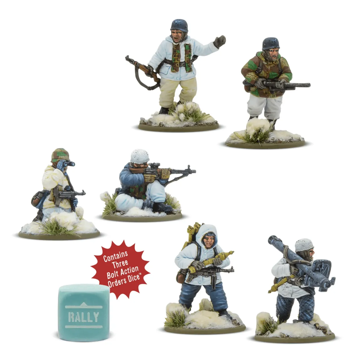 Warlord Games 28mm Bolt Action - German Forces - Fallschirmjager in Winter Uniform 1939-1945 - Weapon Teams