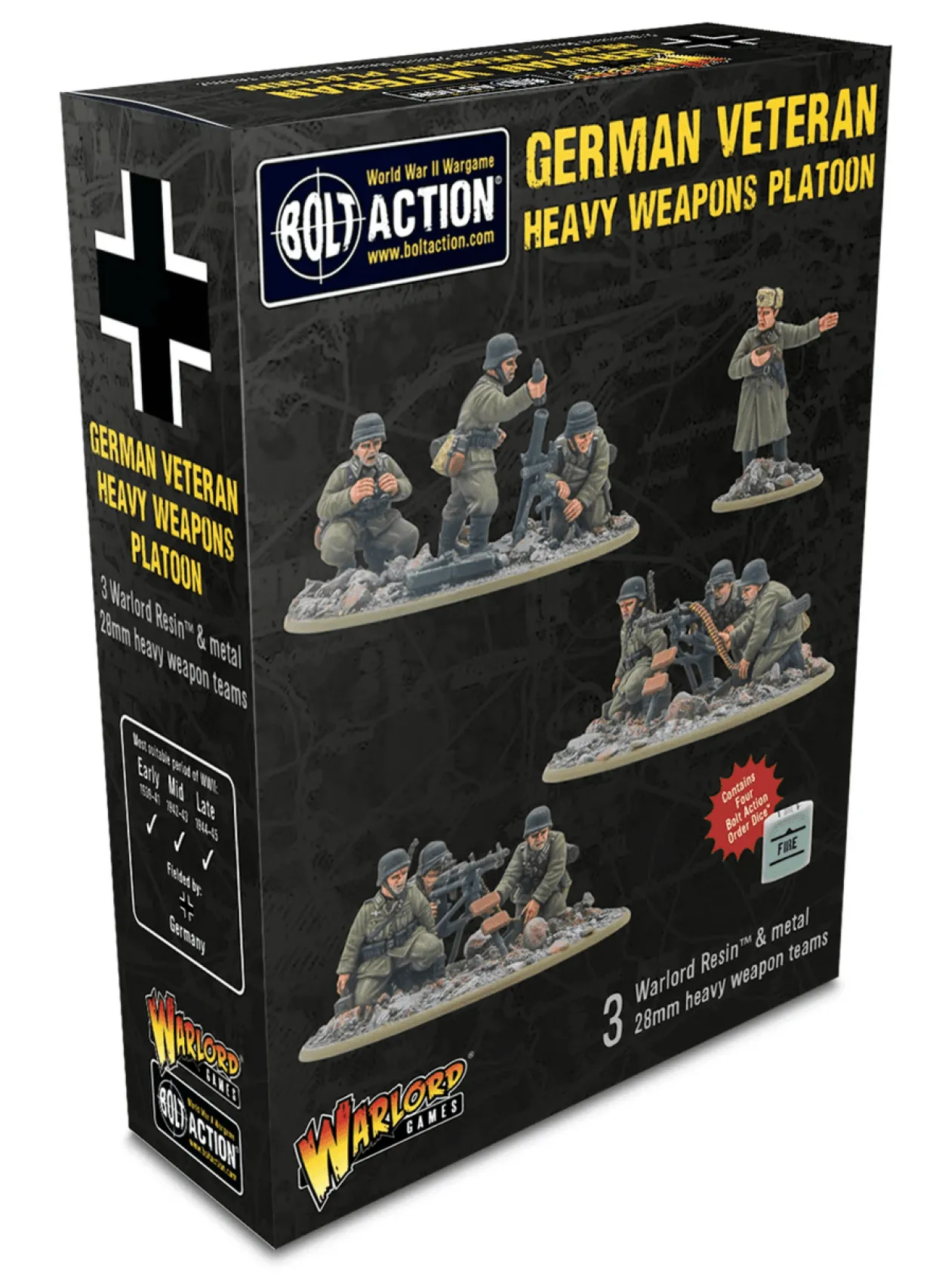 Warlord Games 28mm Bolt Action - German Forces - German Veteran Infantry 1939-1945 - Heavy Weapons Platoon